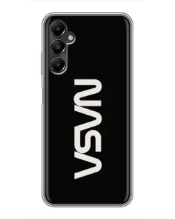Чехол для Samsung Galaxy A05s с картинкой «NASA — вертикальный логотип»