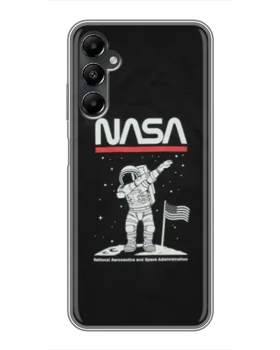 Чехол для Samsung Galaxy A05s с картинкой «NASA — шагаем по Луне»