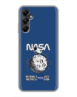 Чехол для Samsung Galaxy A05s с картинкой «NASA — лунная миссия»
