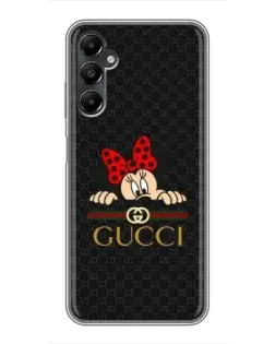 Чехол для Samsung Galaxy A05s с картинкой «Минни Маус Gucci — черный»