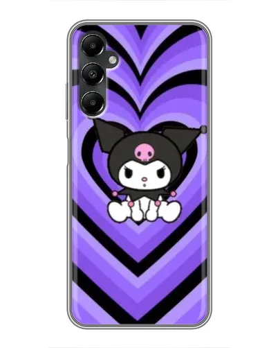 Чехол для Samsung Galaxy A05s с картинкой «Kuromi и фиолетовые сердца»
