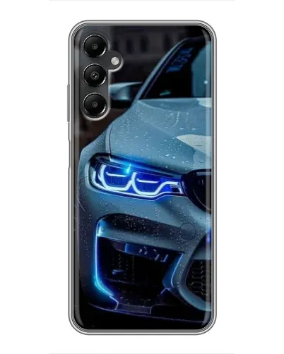 Чехол для Samsung Galaxy A05s с картинкой «Взгляд BMW с синими фарами»