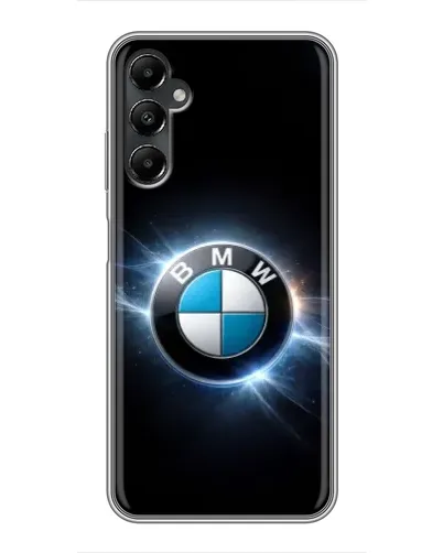 Чехол для Samsung Galaxy A05s с картинкой «BMW — неоновое сияние»