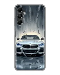Чехол для Samsung Galaxy A05s с картинкой «BMW в свете фар»