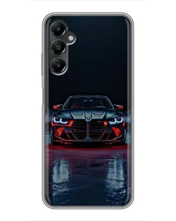 Чехол для Samsung Galaxy A05s с картинкой «BMW на мокрой дороге»