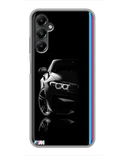 Чехол для Samsung Galaxy A05s с картинкой «Силуэт BMW в темноте»