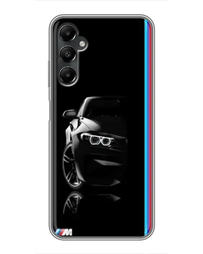 Чехол для Samsung Galaxy A05s с картинкой «Силуэт BMW в темноте»