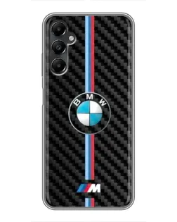 Чехол для Samsung Galaxy A05s с картинкой «Эмблема BMW и карбон»