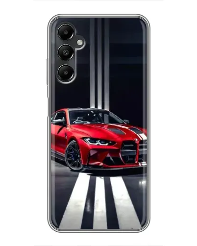 Чехол для Samsung Galaxy A05s с картинкой «Красная BMW на дороге»