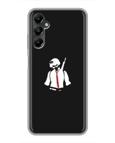 Чехол для Samsung Galaxy A05s с картинкой «PUBG — силуэт воина»