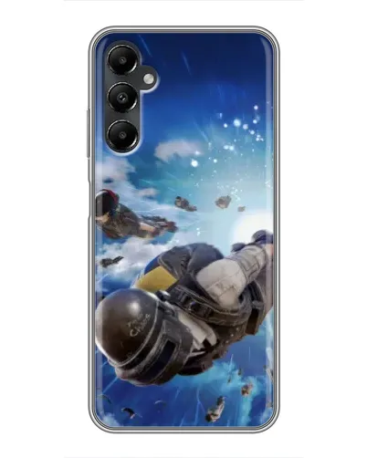 Чехол для Samsung Galaxy A05s с картинкой «Десант PUBG — прыжок»