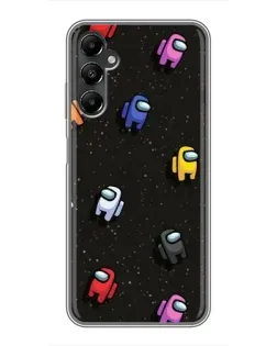 Чехол для Samsung Galaxy A05s с картинкой «Космический паттерн Among Us»