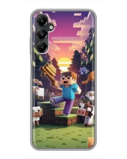 Чехол для Samsung Galaxy A05s с картинкой «Стив на ферме»