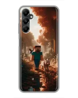 Чехол для Samsung Galaxy A05s с картинкой «Стив в лесу» Чехол для Samsung Galaxy A05s с картинкой «Стив в лесу»