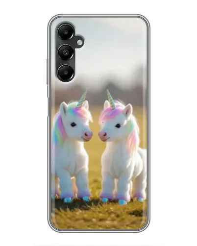 Чехол для Samsung Galaxy A05s с картинкой «Пара единорогов»