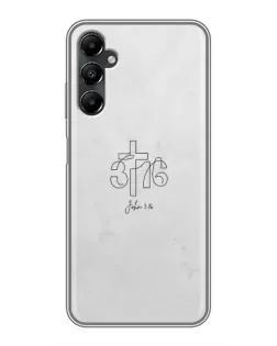 Чехол для Samsung Galaxy A05s с картинкой «Иоанна 3:16 Крест» Чехол для Samsung Galaxy A05s с картинкой «Иоанна 3:16 Крест»