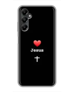 Чехол для Samsung Galaxy A05s с картинкой «Сердце - Jesus» Чехол для Samsung Galaxy A05s с картинкой «Сердце - Jesus»