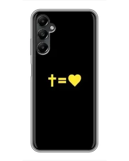 Чехол для Samsung Galaxy A05s с картинкой «Сердце и Крест»