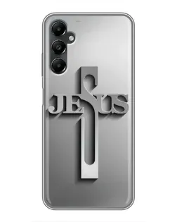 Чехол для Samsung Galaxy A05s с картинкой «Металлический крест Jesus»