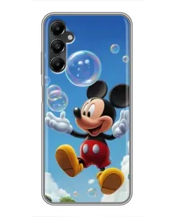Чехол для Samsung Galaxy A05s с картинкой «Mickey и мыльные пузыри»