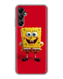 Чехол для Samsung Galaxy A05s с картинкой «Спанч Боб на красном»