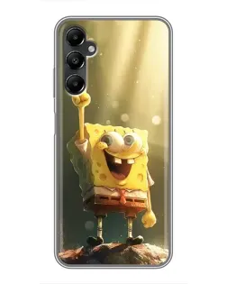 Чехол для Samsung Galaxy A05s с картинкой «Сияющий Спанч Боб»