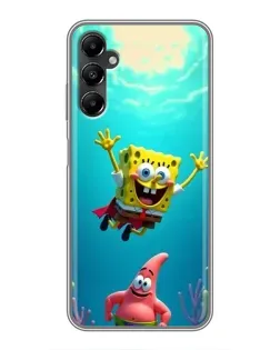 Чехол для Samsung Galaxy A05s с картинкой «Спанч Боб под водой»