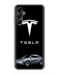 Чехол для Samsung Galaxy A05s с картинкой «Tesla Model Y»