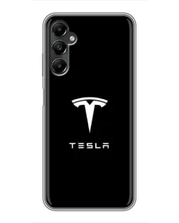 Чехол для Samsung Galaxy A05s с картинкой «Tesla White Logo»