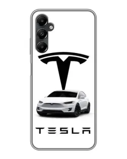 Чехол для Samsung Galaxy A05s с картинкой «Tesla White Style»