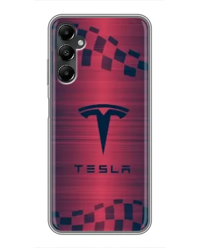 Чехол для Samsung Galaxy A05s с картинкой «Тесла красный карбон» Чехол для Samsung Galaxy A05s с картинкой «Тесла красный карбон»