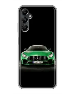 Чехол для Samsung Galaxy A05s с картинкой «Mercedes — неоновый лого»