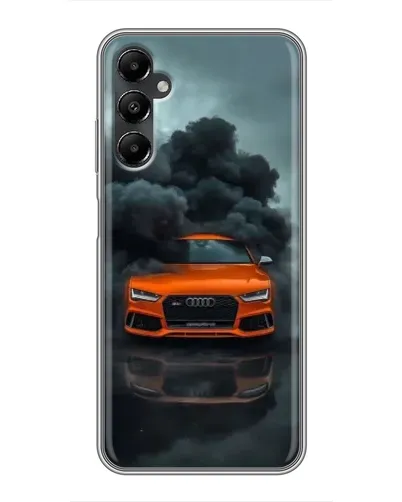 Чехол для Samsung Galaxy A05s с картинкой «Audi в облаках дыма»