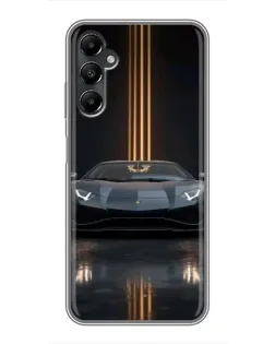 Чехол для Samsung Galaxy A05s с картинкой «Lamborghini золотые линии»