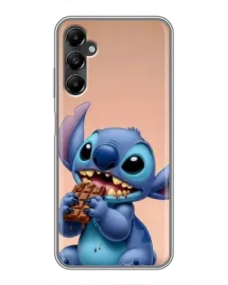 Чехол для Samsung Galaxy A05s с картинкой «Стич ест шоколад»