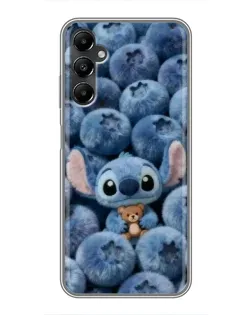 Чехол для Samsung Galaxy A05s с картинкой «Стич и голубика»
