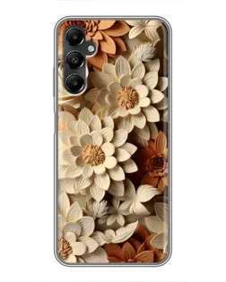 Чохол для Samsung Galaxy A05s з картинкою «Бежевий флористичний декор»