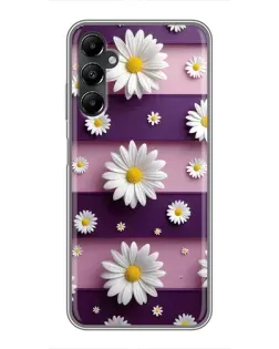 Чохол для Samsung Galaxy A05s з картинкою «Ромашки на фіолетовому»