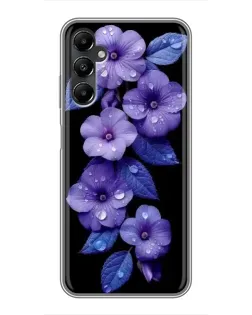 Чехол для Samsung Galaxy A05s с картинкой «Фиолетовые цветы с росою»