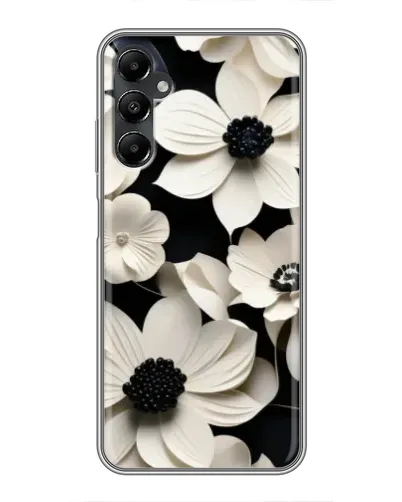 Чохол для Samsung Galaxy A05s з картинкою «Об'ємні білі квіти»