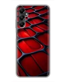 Чехол для Samsung Galaxy A05s с картинкой «Красная глянцевая сетка»