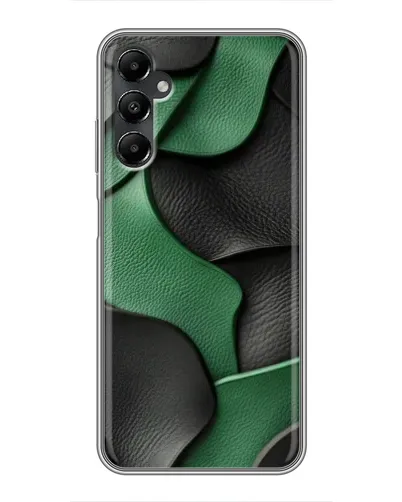 Чехол для Samsung Galaxy A05s с картинкой «Зеленые кожаные волны»