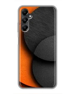 Чехол для Samsung Galaxy A05s с картинкой «Геометрия оранжевых кругов»