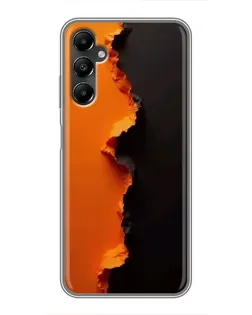 Чехол для Samsung Galaxy A05s с картинкой «Оранжевый разлом»