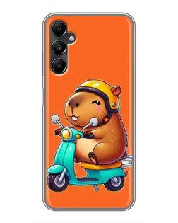 Чехол для Samsung Galaxy A05s с картинкой «Капибара на скутере» Чехол для Samsung Galaxy A05s с картинкой «Капибара на скутере»