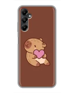 Чехол для Samsung Galaxy A05s с картинкой «Капибара с сердцем» Чехол для Samsung Galaxy A05s с картинкой «Капибара с сердцем»