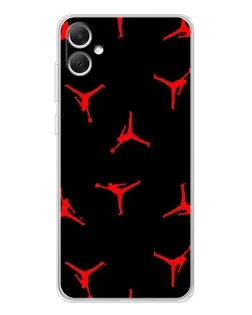 Чехол для Samsung Galaxy A06 с картинкой «Jordan Red Pattern»