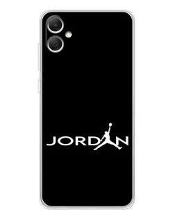 Чехол для Samsung Galaxy A06 с картинкой «Jordan White Logo»
