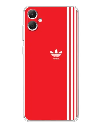 Чехол для Samsung Galaxy A06 с картинкой «Красный минимализм Adidas»