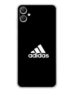 Чехол для Samsung Galaxy A06 с картинкой «Черная классика Adidas»